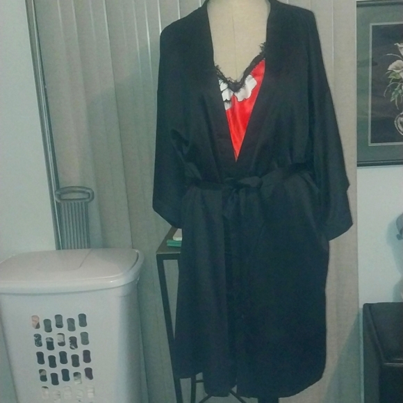 Secret Treasures Other - black satin robe
